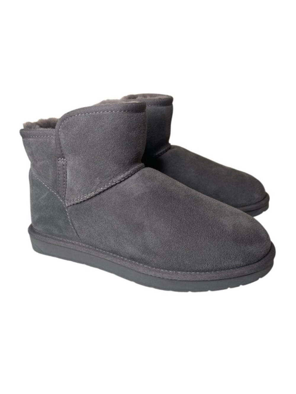 206 Collective Women’s Gray Bellevue Ankle Shearling Boots Size 6